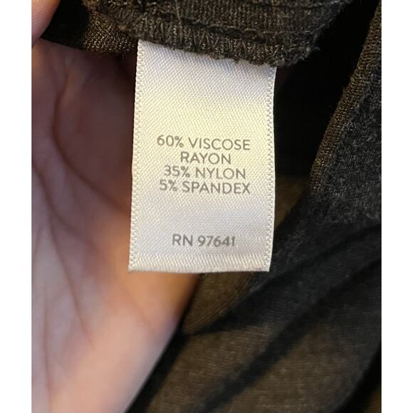 J. Jill Ponte Slim Leg Pant Women’s Medium Gray Mid-Rise Pull-On Stretch Knit - Picture 6 of 10